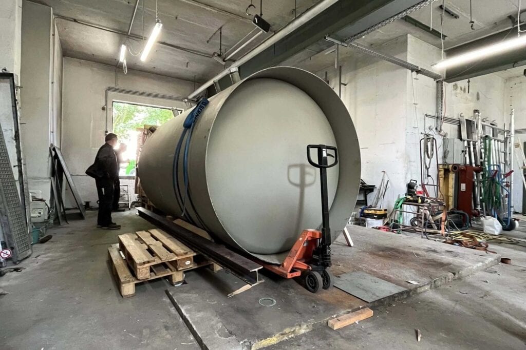Umbau Heizhaus Kroatenweg im Juni 2025.