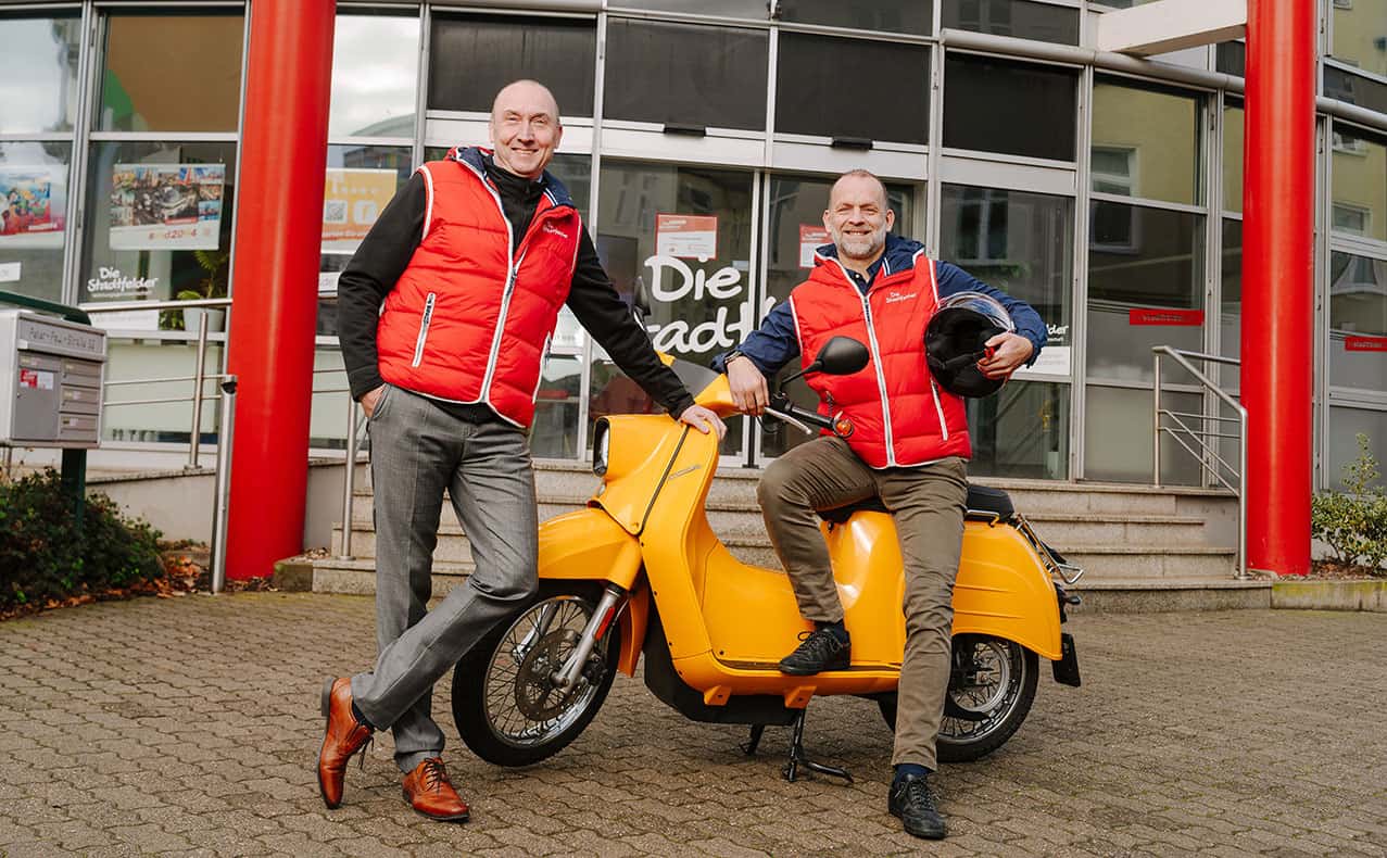 DSW-Vorstand Jens Schneider und Jörg Koßmann (v.l.n.r.)