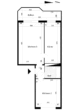 Grundriss - 2-Raumwohnung mit perfektem Schnitt & großzügigem Balkon