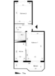 Grundriss - Charmante 2-Raumwohnung mit schöner Außenlage